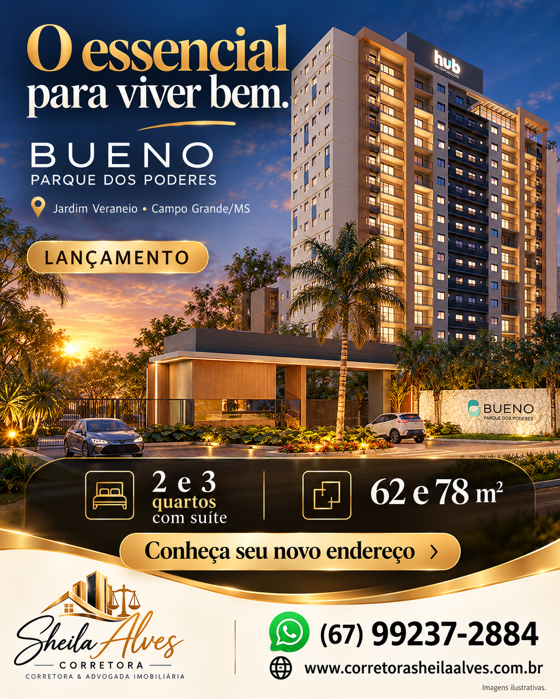 Bueno Parque dos Poderes — Apartamento à venda em Jardim Veraneio, Campo Grande